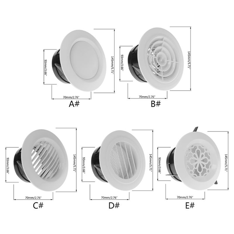 Nắp tản nhiệt ống xả khí tiện lợi 100mm
