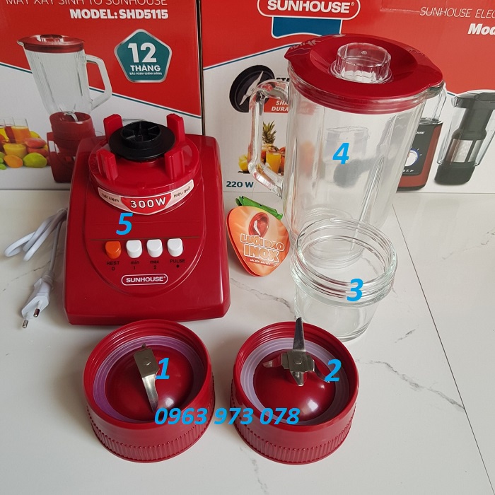 Phụ kiện máy xay sinh tố Sunhouse SHD5115