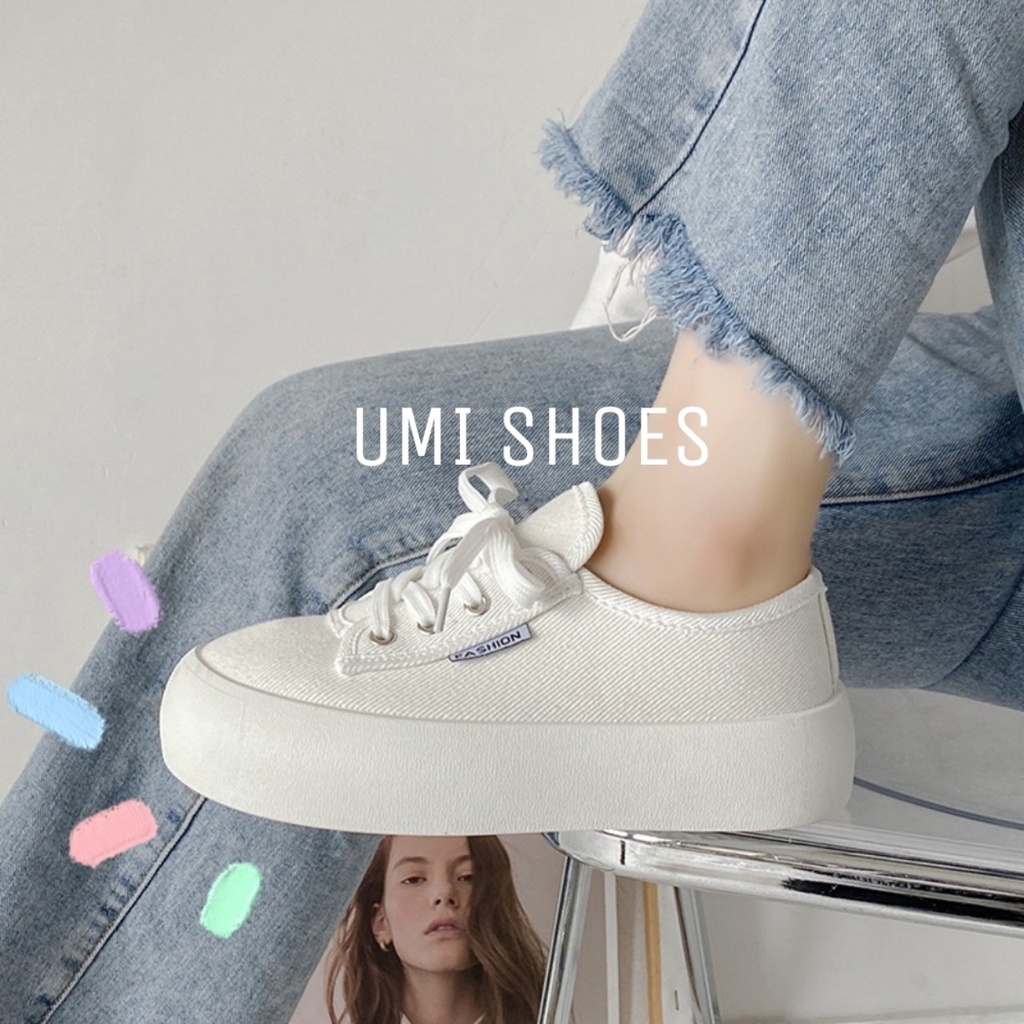 Giày thể thao Ulzzang bò sữa đế bằng thấp cổ vải mềm buộc dây màu trắng đen đơn giản hot trend rẻ đẹp