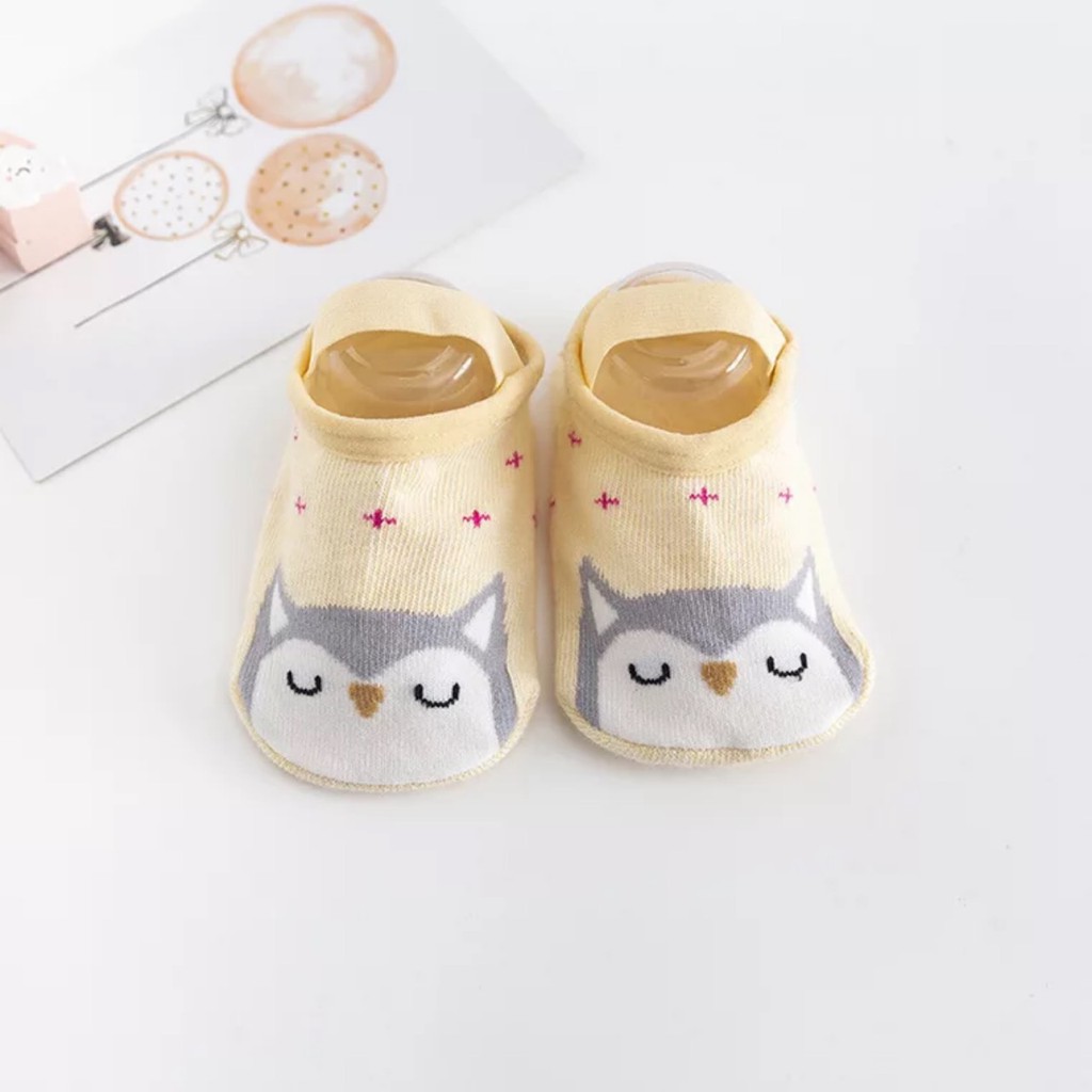 Tất, vớ cổ thấp kèm quai chống trượt cotton co giãn cho bé  hàng Quảng Châu Cao Cấp