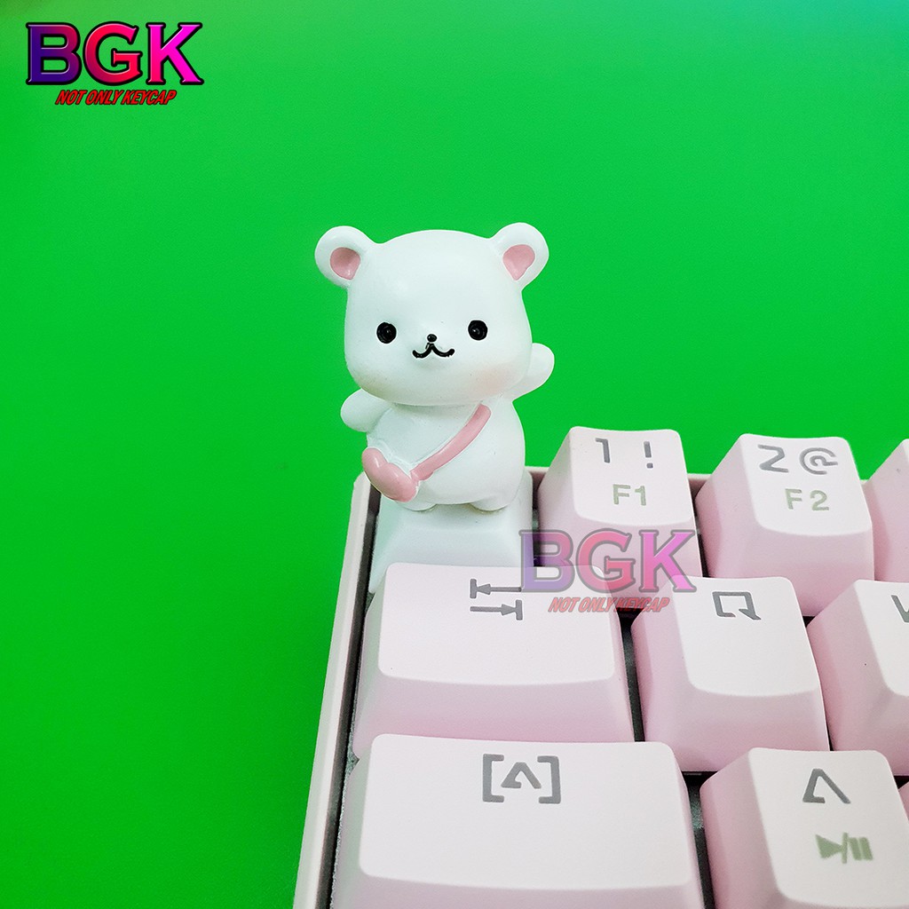 Keycap lẻ hình Gấu Con Chó Con và Khủng Long cực kỳ dễ thương ( keycap Artisan )