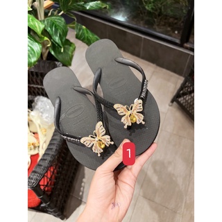 Dép xỏ ngón Havaianas đế nhung kèm charm - Vy Store Havaianas