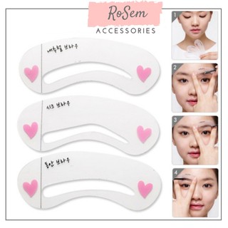 Set 3 khuôn kẻ chân mày mini tiện dụng định hình chân mày