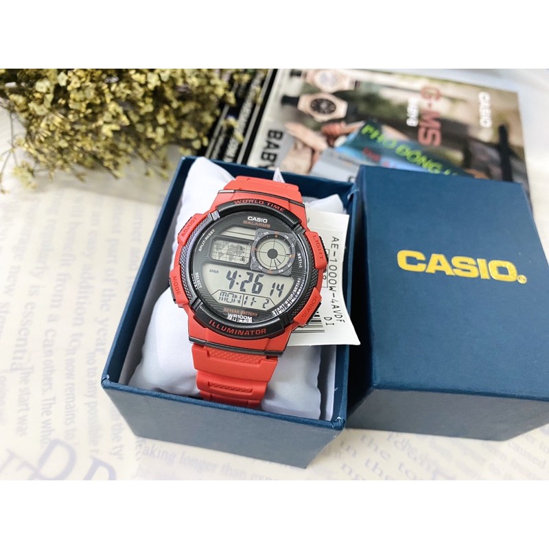 Đồng hồ nam dây nhựa Casio chính hãng Anh Khuê AE-1000W-4AVDF