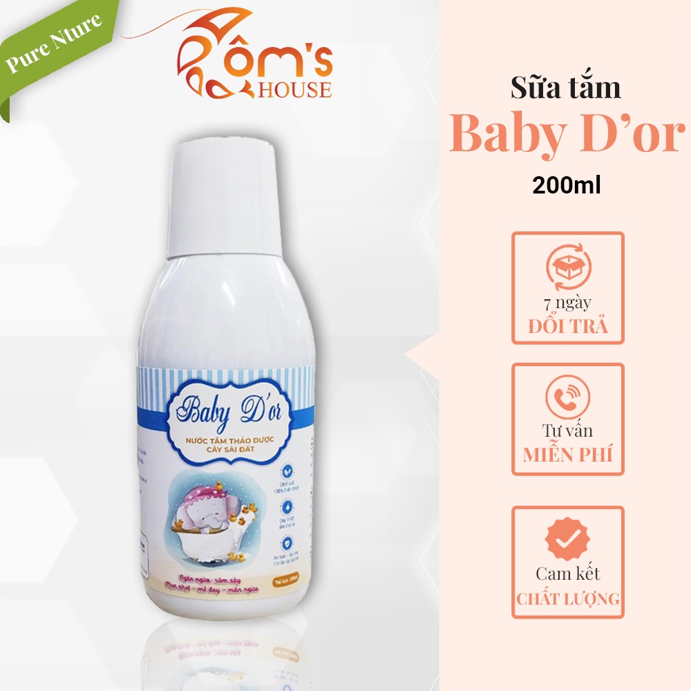 Sữa tắm thảo dược cây sài đất BABY DOR- chai 200ml