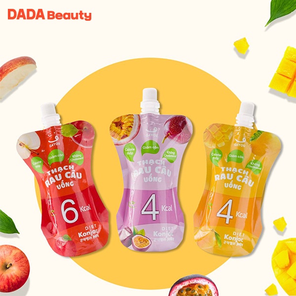 G4YOU Thạch rau câu giảm cân vị trái cây nhiệt đới ít kcal - 120g/túi (DADA BEAUTY)
