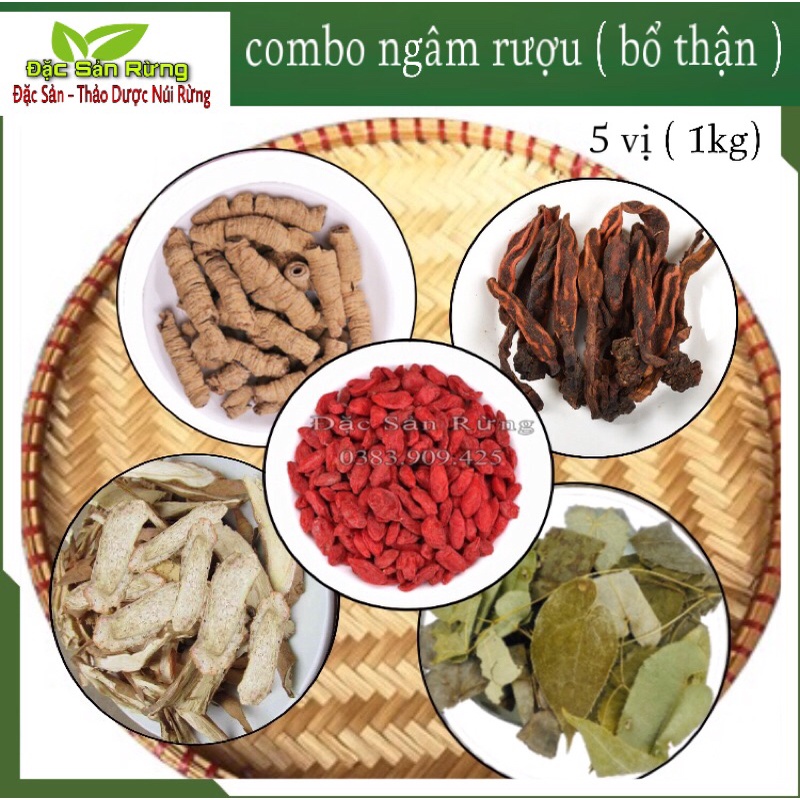 Combo 5 Sản Phẩm - Dâm Dương, Ba Kích, Ngọc cẩu, Sâm cau, Kỷ tử ( tổng 1kg)