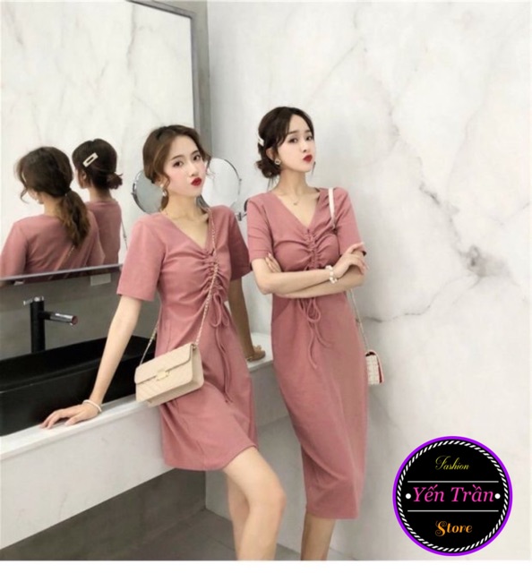[ Mã FAMAYWA2 giảm 10K đơn 50K] Váy xuông dây rút ngực chất đẹp đổ shop | BigBuy360 - bigbuy360.vn