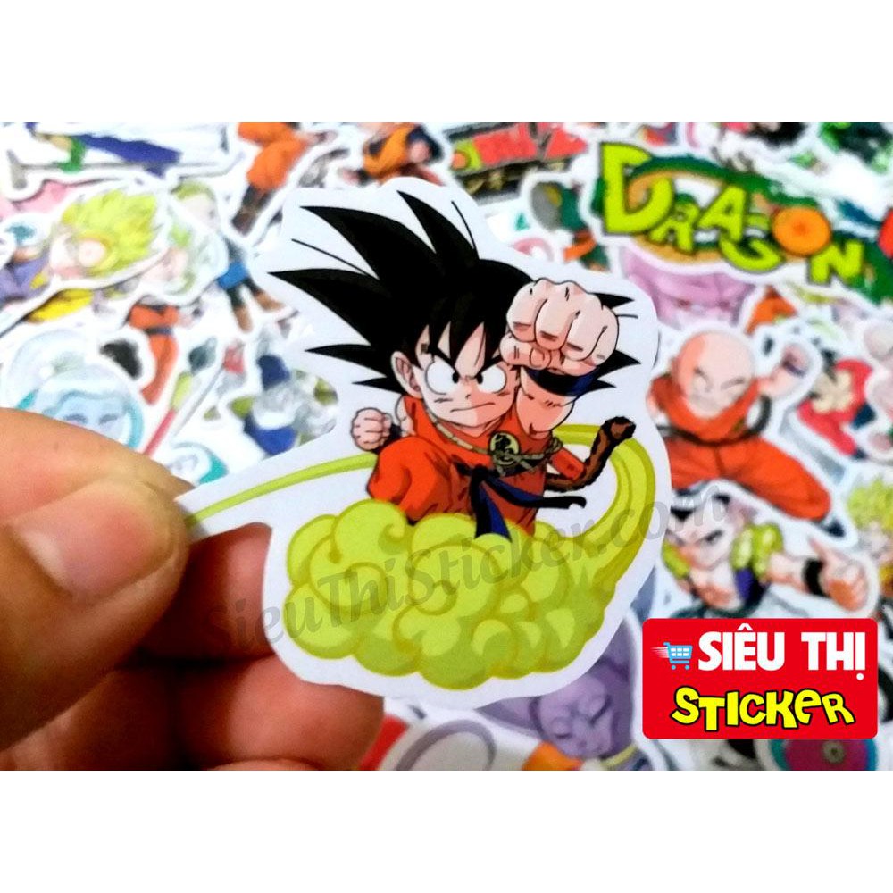 STICKER BẢY VIÊN NGỌC RỒNG DRAGON BALL - DÁN TRANG TRÍ XE ĐẠP, VALI, TỦ, NÓN BẢO HIỂM, XE MÁY, LAPTOP