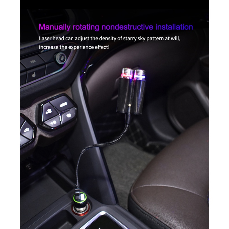 Đèn Led Trang Trí Trần Xe Hơi Hình Ngôi Sao Ban Đêm 5V Giao Diện USB