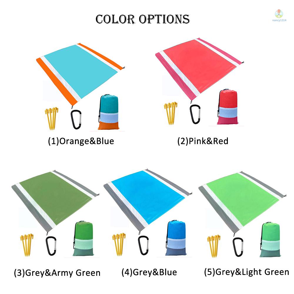 Set 5 Thảm Trải Dã Ngoại/Bãi Biển Chống Thấm Nước Siêu Nhẹ Kèm Túi Đựng