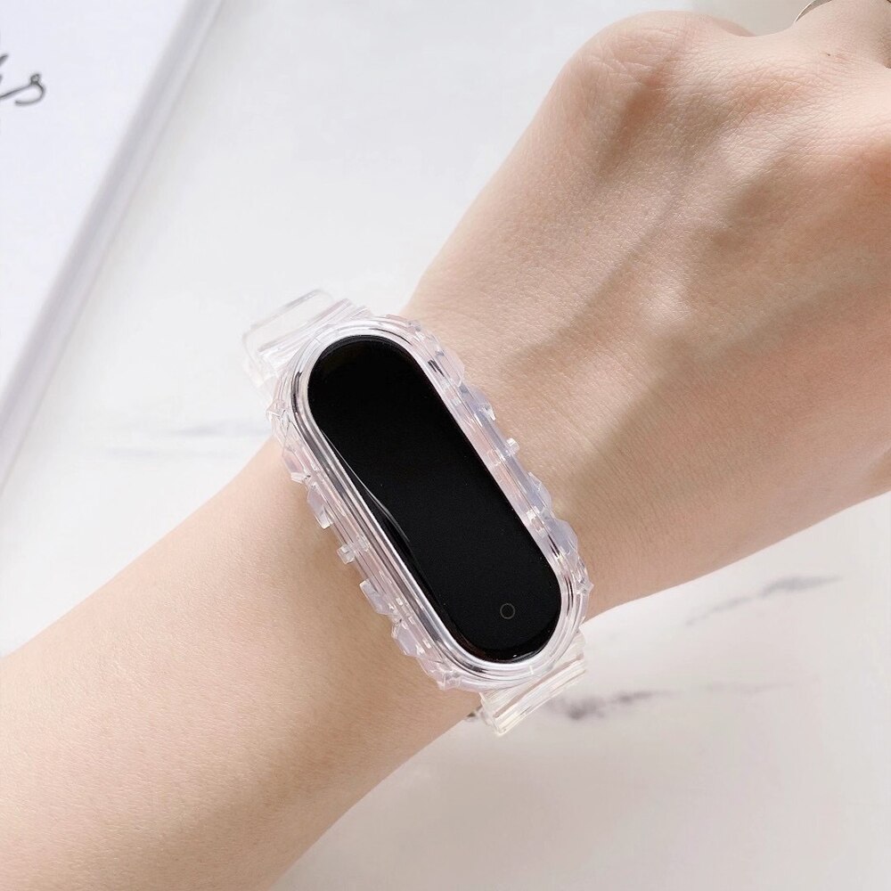 Dây đeo silicon màu kẹo cho đồng hồ thông minh Xiaomi Mi Band 6 5 4 3 Nfc Miband 3/ 4/ 5/ 6