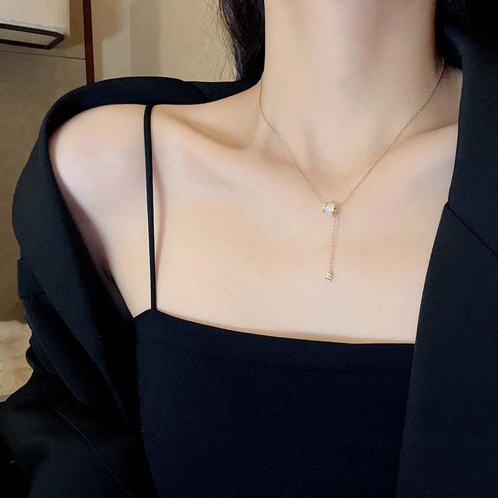 QQMALL Vòng cổ Đeo Hông Đính Đá Phối Tua Rua Phong Cách Vintage