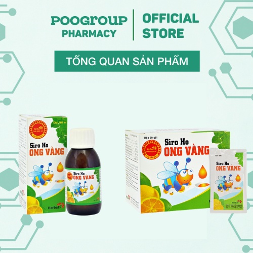 Siro ho Ong Vàng giúp ấm họng, giảm ho, khan tiếng, đau họng