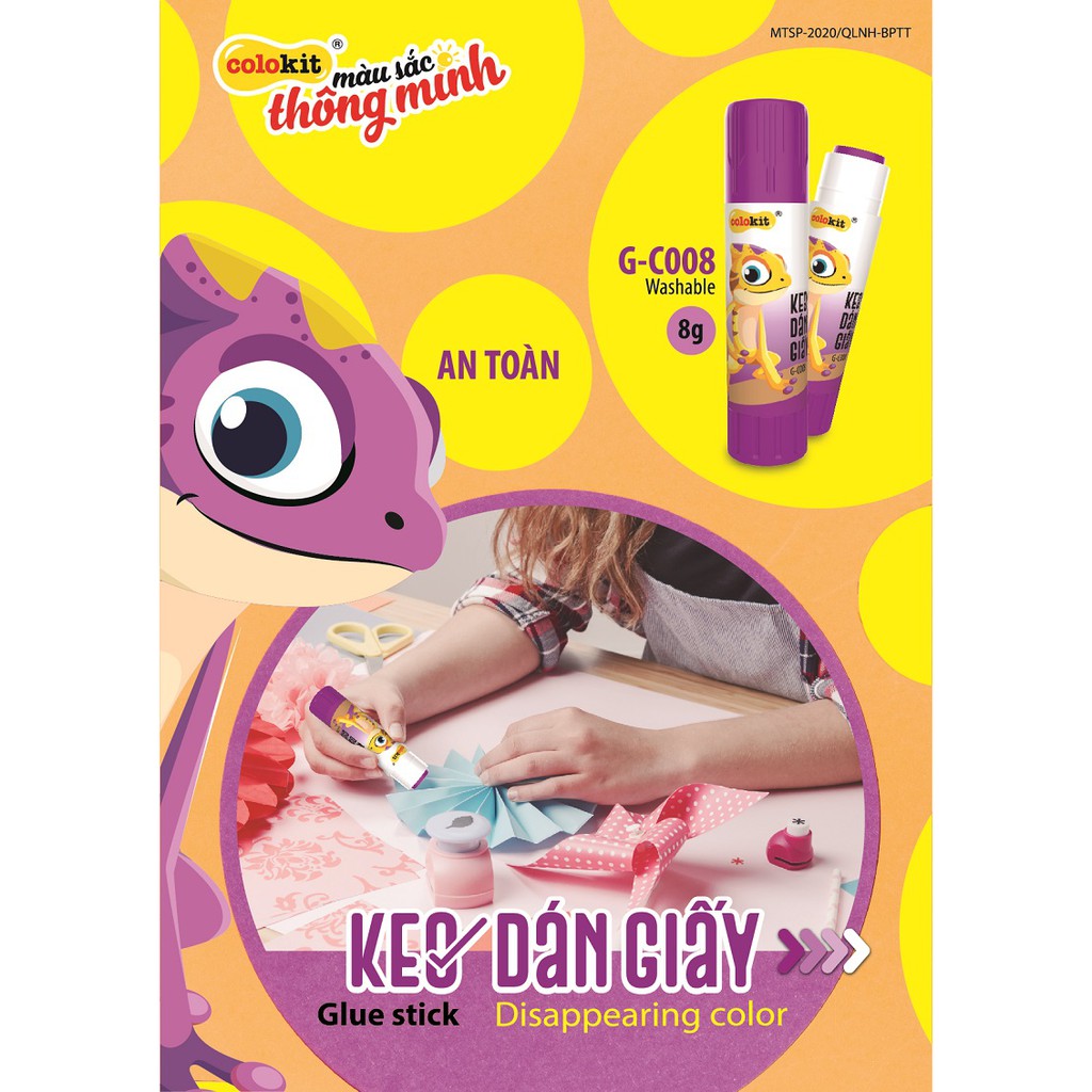 KEO KHÔ TÍM G-C008 (Vỉ 1 thỏi)