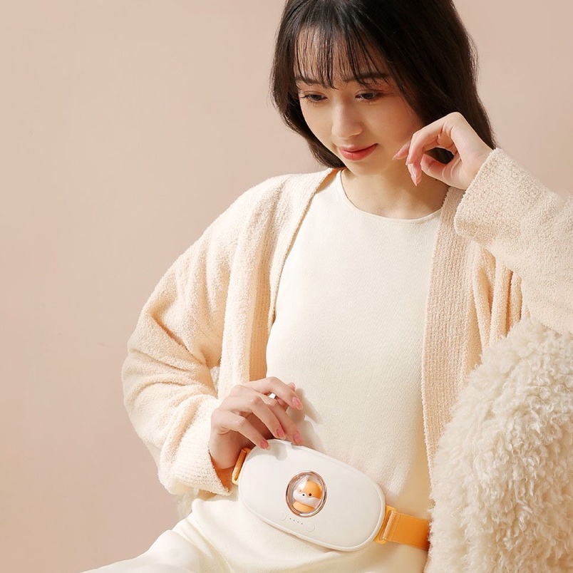 Máy Massage Bụng Kinh Nguyệt PREMIUM Hình CORGI Cute, Làm Ấm ,Chườm Nóng, Giảm Đau Bụng Kinh Lisa Beauty A05