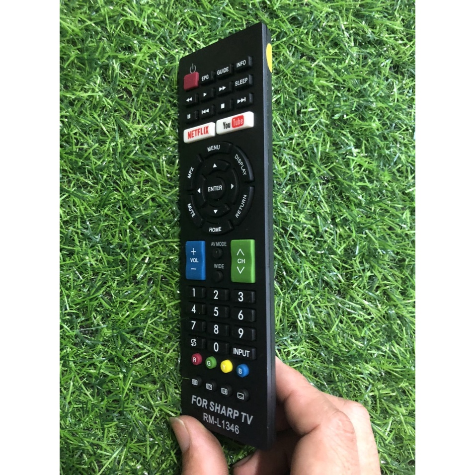 Điều khiển tivi SHARP RM-L1346 Smart internet-tặng kèm pin dung lượng cao -Remote SHARP L1346 hàng chất lượng cao