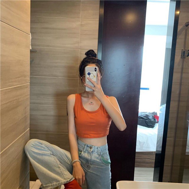 Áo croptop thun nữ / Áo thun croptop nữ 3 lỗ nhiều màu siêu hot AT18 | BigBuy360 - bigbuy360.vn