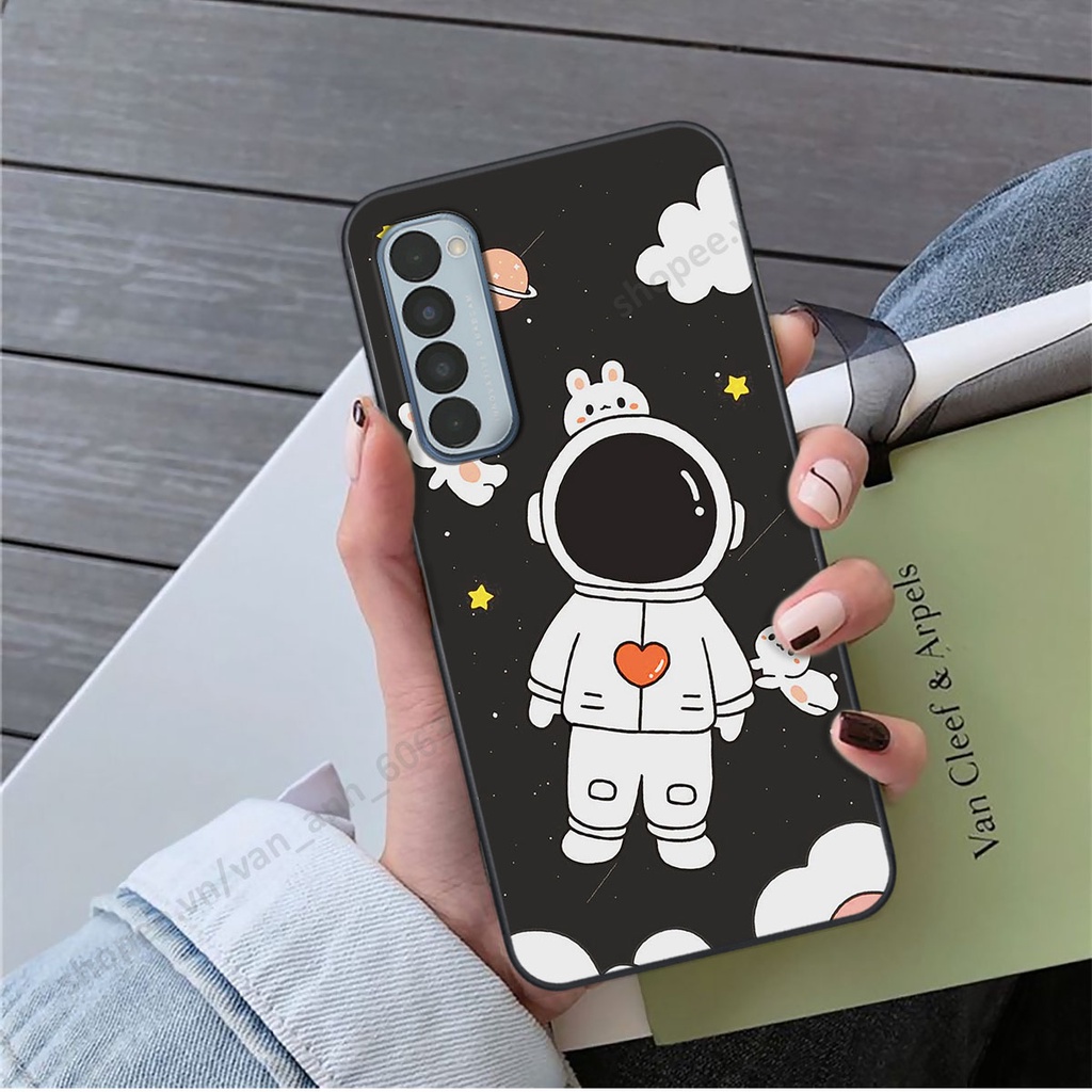 Ốp Oppo Reno4 /  Reno4 Pro / Reno 4 hình bầu trời, phi hành gia đẹp, ốp lưng điện thoại oppo viền dẻo cao cấp