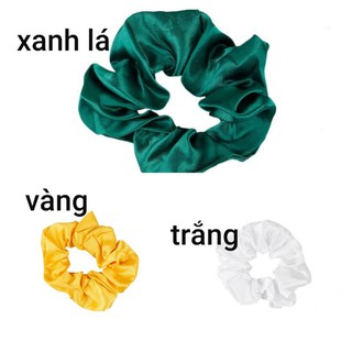 Cột Tóc Scrunchies Lụa Satin Nhiều Màu