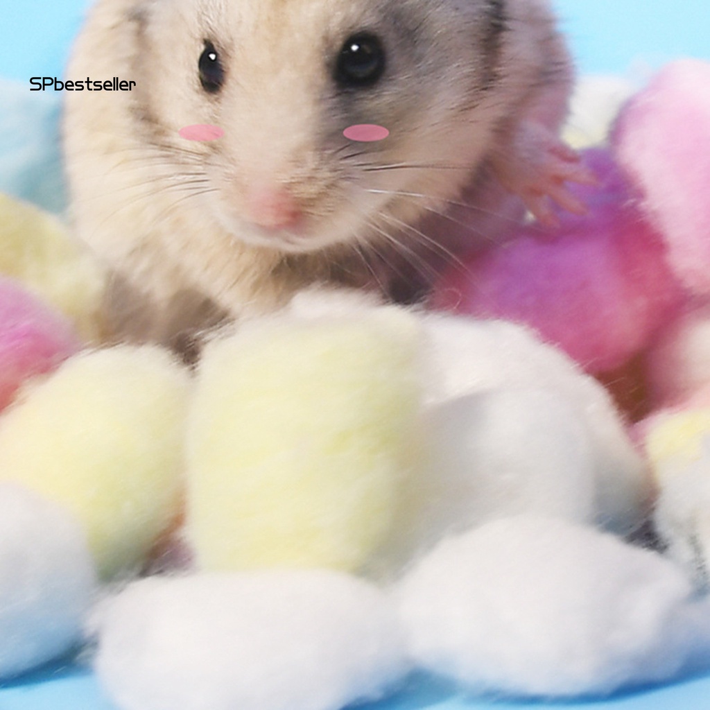 Bộ 100 Quả Bóng Cotton Mini Nhiều Màu Giúp Giữ Ấm Cho Chuột Hamster