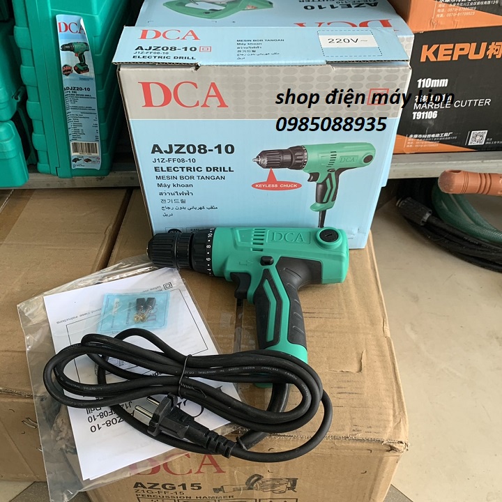 Máy khoan vặn vít dùng điện DCA AJZ08-10 chính hãng - máy khoan vặn số