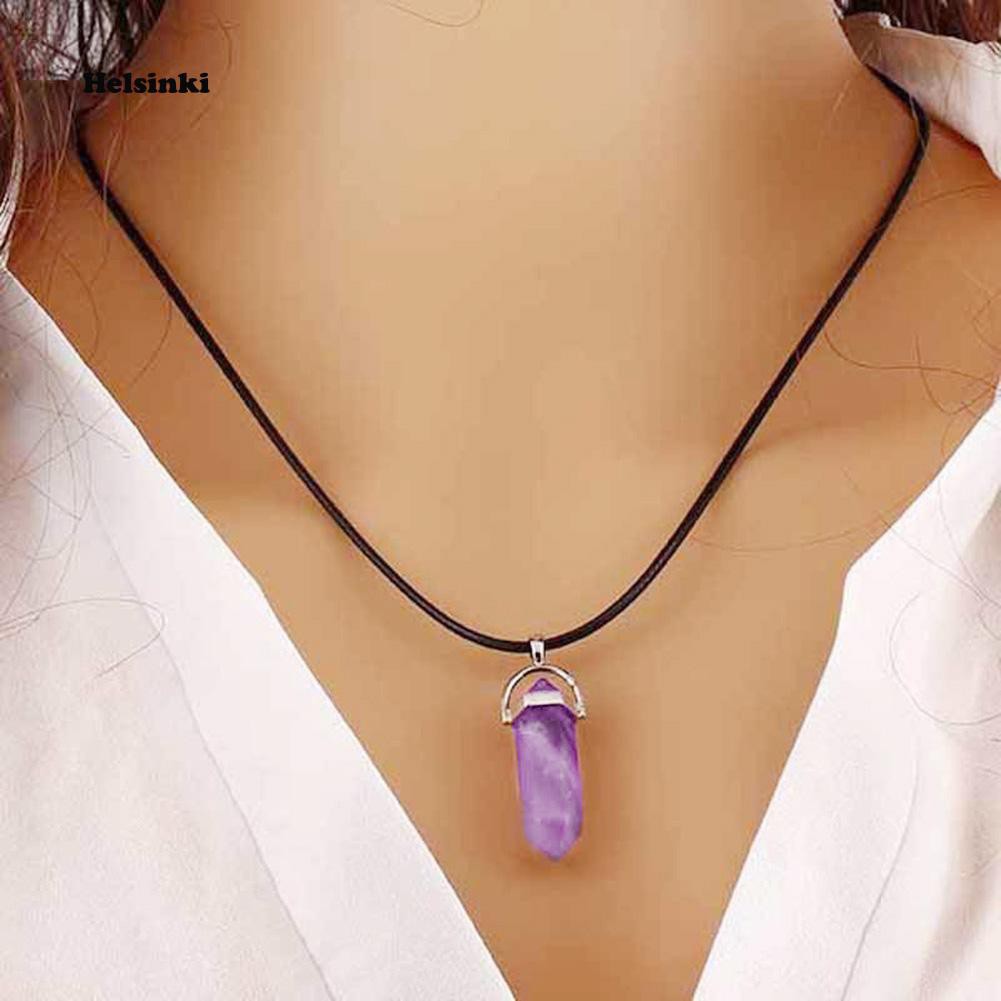 Vòng cổ mặt đá thời trang phong cách retro dành cho nam và nữ