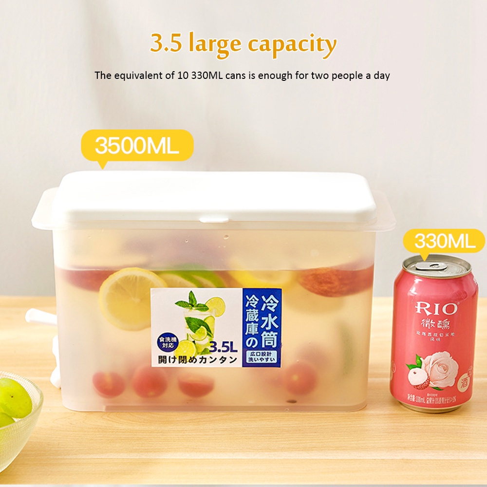 Bình Đựng Nước Có Vòi 3,5L Bình Đựng Nước Trà, Nước Trái Cây Để Trong Tủ Lạnh Tiện Lợi Đa Năng