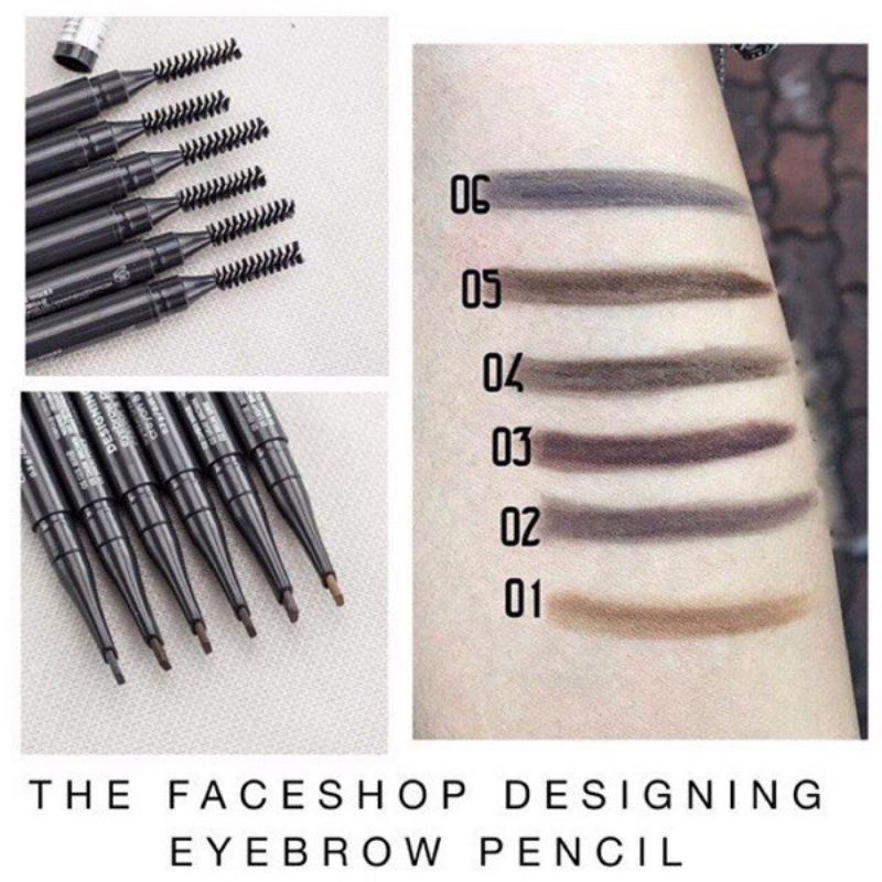 Chì Kẻ Mày 2 Đầu The Face Shop Designing Eyebrow Pencil