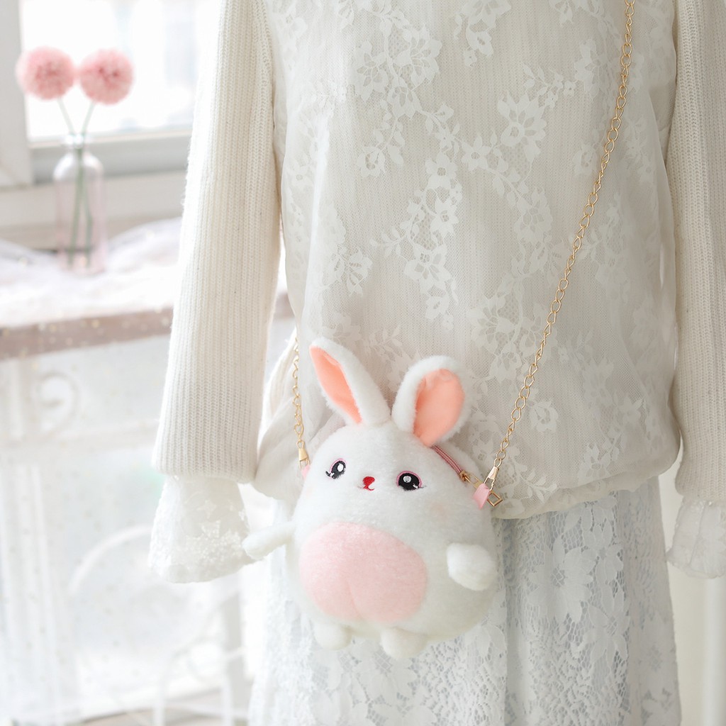 Túi nhỏ đeo vai, hình gấu trúc thỏ trắng dễ thương | BigBuy360 - bigbuy360.vn