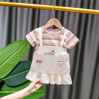 Váy yếm kẻ sọc siêu xinh cho bé gái 7-15kg