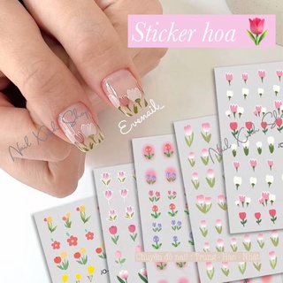 Sticker lụa hoa trang trí móng nail