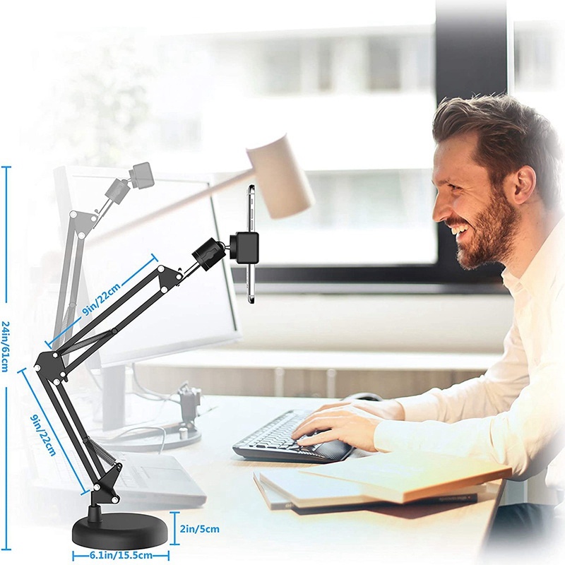 LOGITECH Giá Đỡ Webcam Cho Máy Tính Để Bàn Có Đế Tròn Nâng Cấp