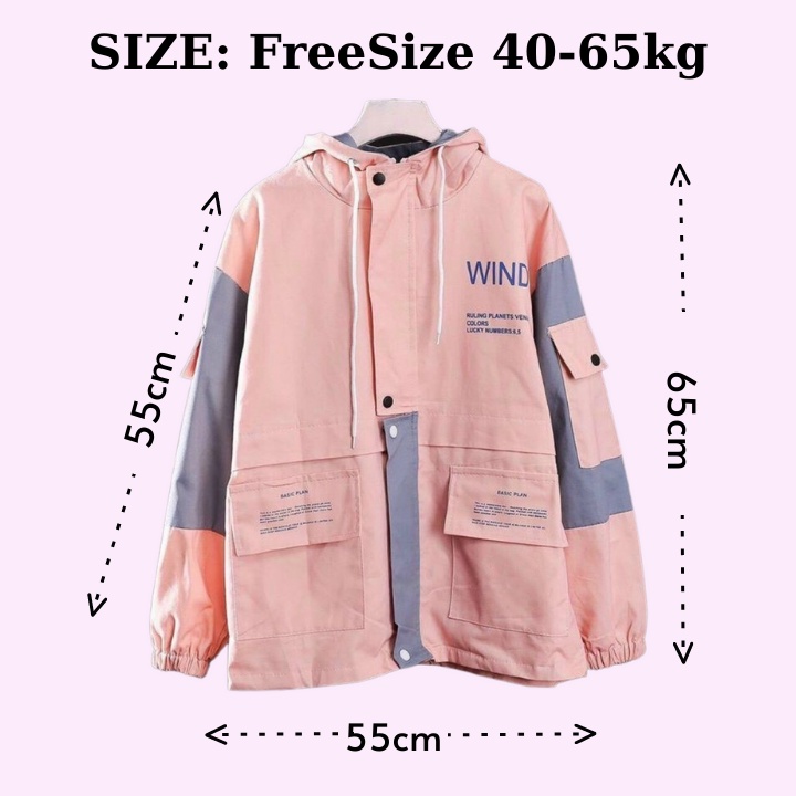 Áo Khoác Nữ KaKi 2 Lớp Cặp Đôi Form Rộng Có Mũ Free Size Từ 65kg Trở Xuống, Ảnh Thật 100%