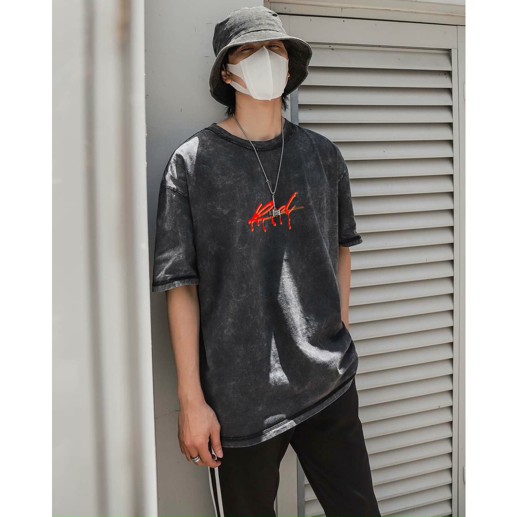 Áo Thun RED Ulzzang Unisex 3 Màu- Áo Phông BASIC Tay Lỡ Nam Nữ 100% Cotton  - OCEAN.CLO