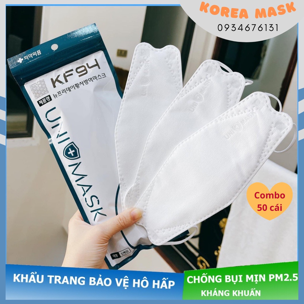 Sỉ Thùng 300 Chiếc Khẩu trang 4 Lớp KF94 UNI MASK Chống Bụi Mịn Và Kháng Khuẩn Hàng Cao Cấp