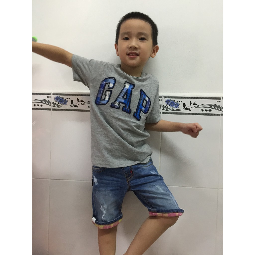 ÁO THUN TAY NGẮN BÉ TRAI THƯƠNG HIỆU GAP SIZE NHÍ (hàng lên)