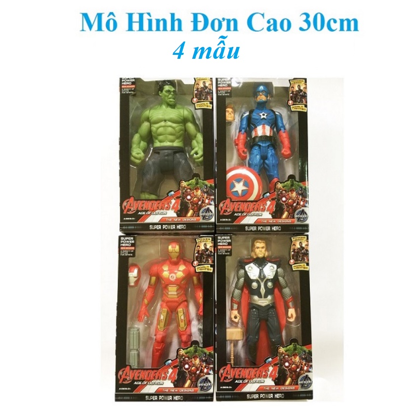 ĐỒ CHƠI TRẺ EM - Bộ 5 Siêu Anh Hùng Avenger 2 Có Đèn Phát Sáng Đỏ Nhựa An Toàn Cao Cấp