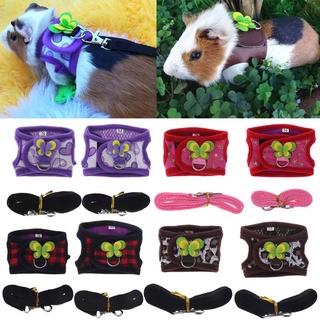 Bộ dây yếm dắt thú cưng đi dạo có thể điều chỉnh cho hamster chuột lang nhà chinchilla