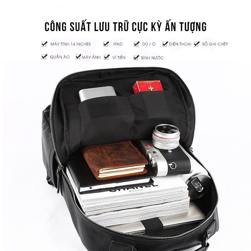 Balo nam nữ,túi da thời trang  cao cấp,chống nước,siêu bền,đựng lattop đi làm.