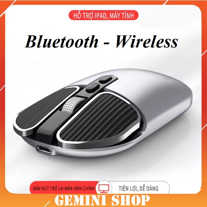 Chuột Bluetooth không dây M203 2 chức năng Bluetooth – Wireless 2.4 GHz hạn chế tiếng ồn kết nối được cả iPad iPhone Mac