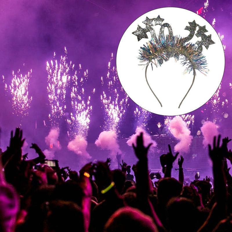 Băng Đô Cài Tóc Hình Số Lấp Lánh Dành Cho Người Lớn Và Trẻ Em