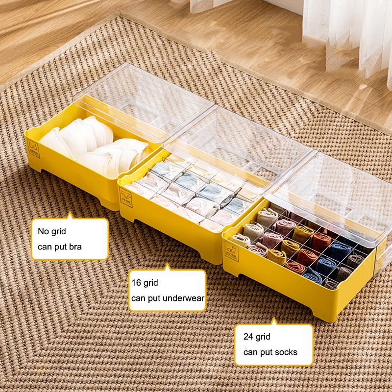 Hộp Đựng Đồ Lót/Vớ 3 Trong 1 Chống Bụi 2022 16 24 Gird