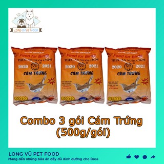 Combo 3 gói Thức ăn cho chim Cám trứng Ba Vì dùng chung cho các loại chim - Cám chim Ba Vì - Long Vũ Pet Food