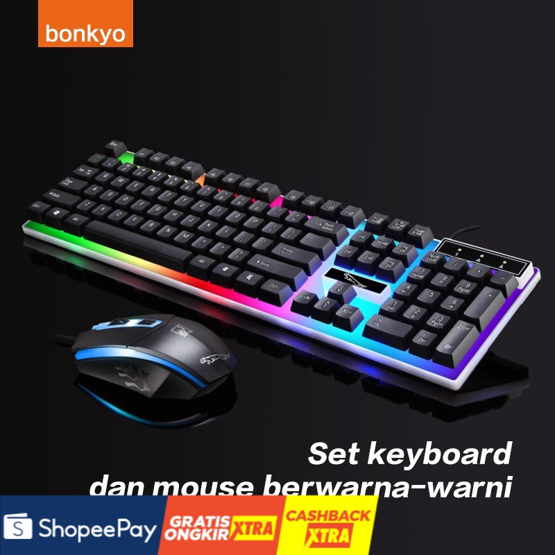 Bộ bàn phím và chuột chơi game Hk20 Bonkyo RGB