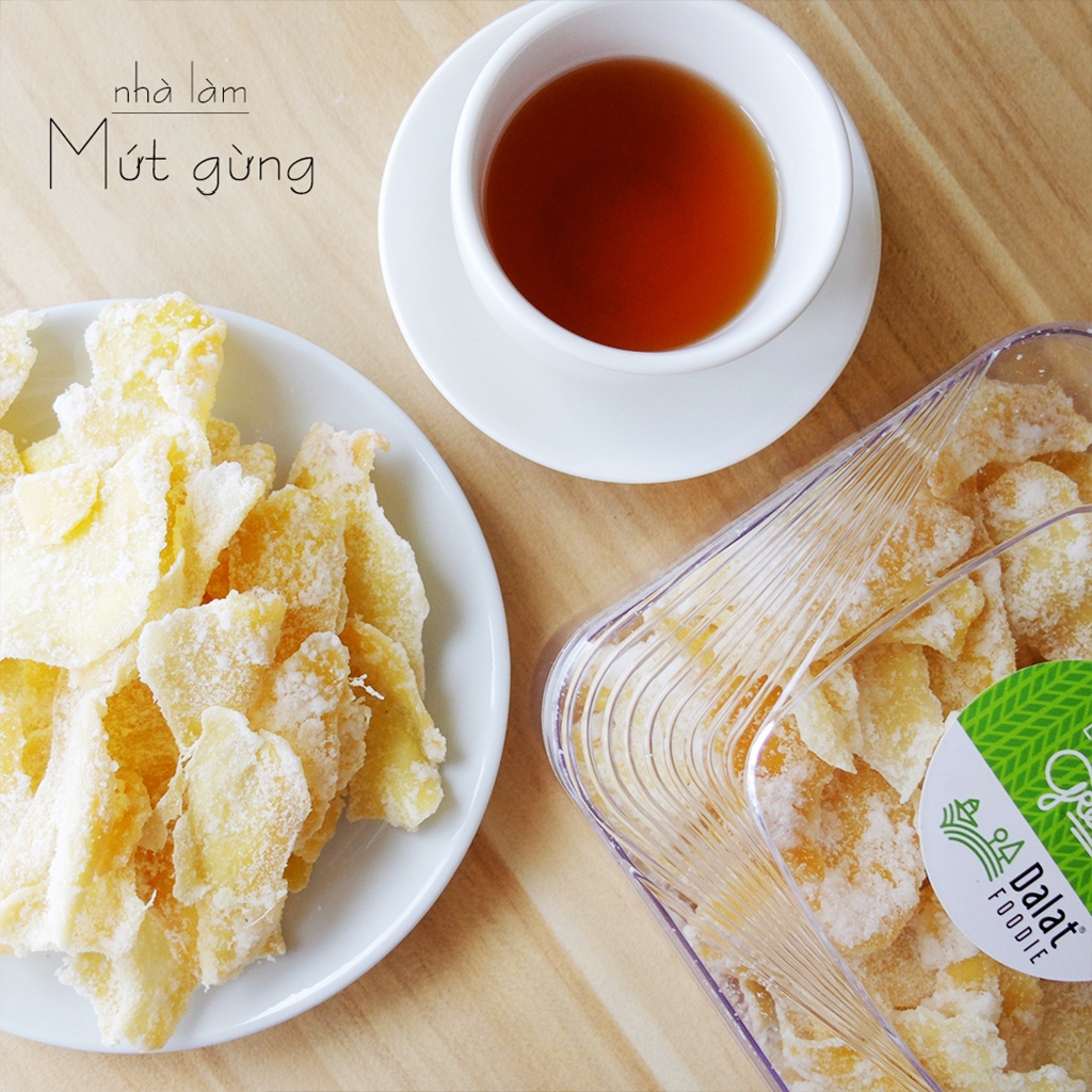Mứt Gừng Huế 300g Chế Biến Thủ Công Theo Quy Trình Nhà Làm, Đảm Bảo Vệ Sinh An Toàn Thực Phẩm