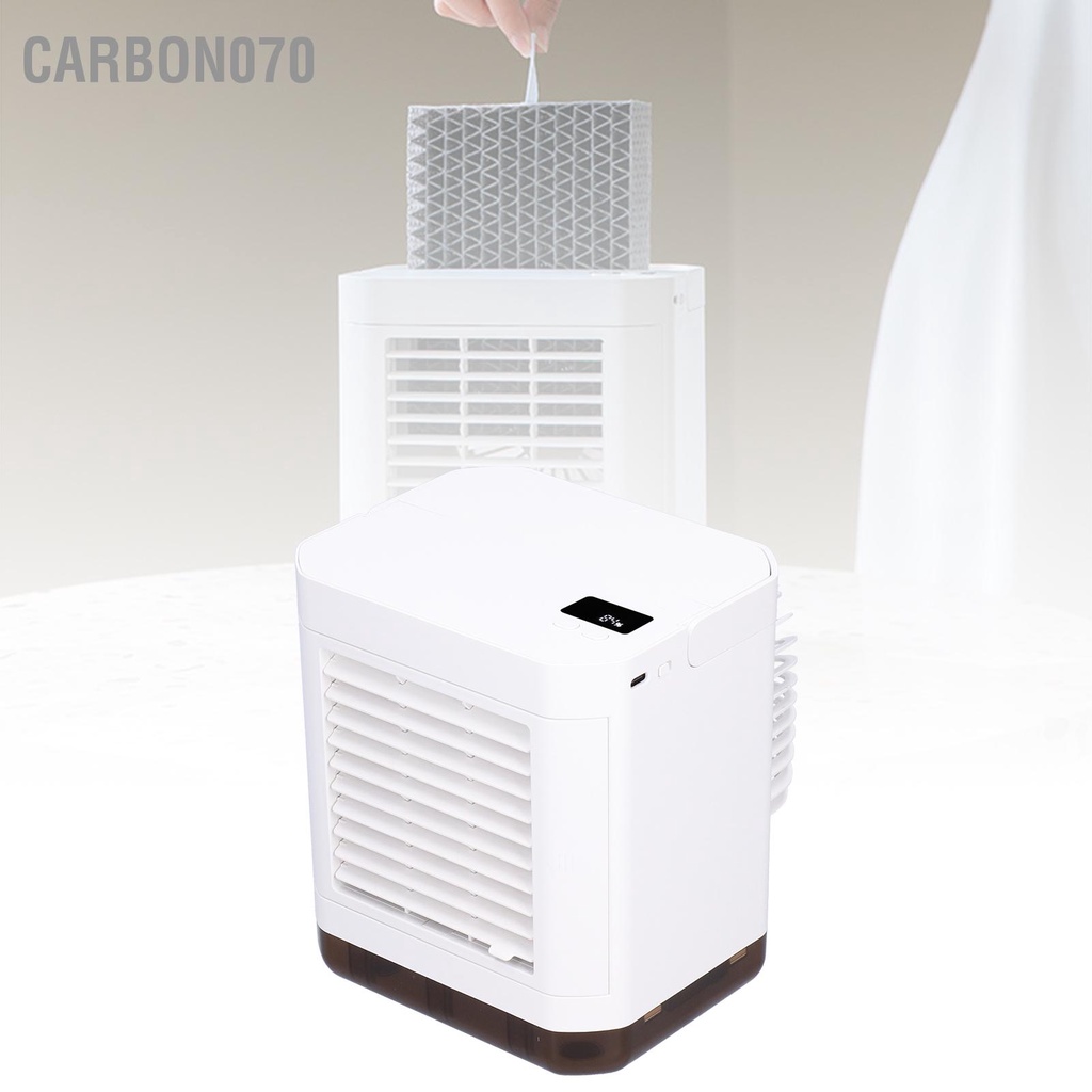 [Hàng Sẵn] Quạt Điều Hòa Mini tạo độ ẩm để bàn di động Sạc USB cho văn phòng tại nhà【Carbon070】