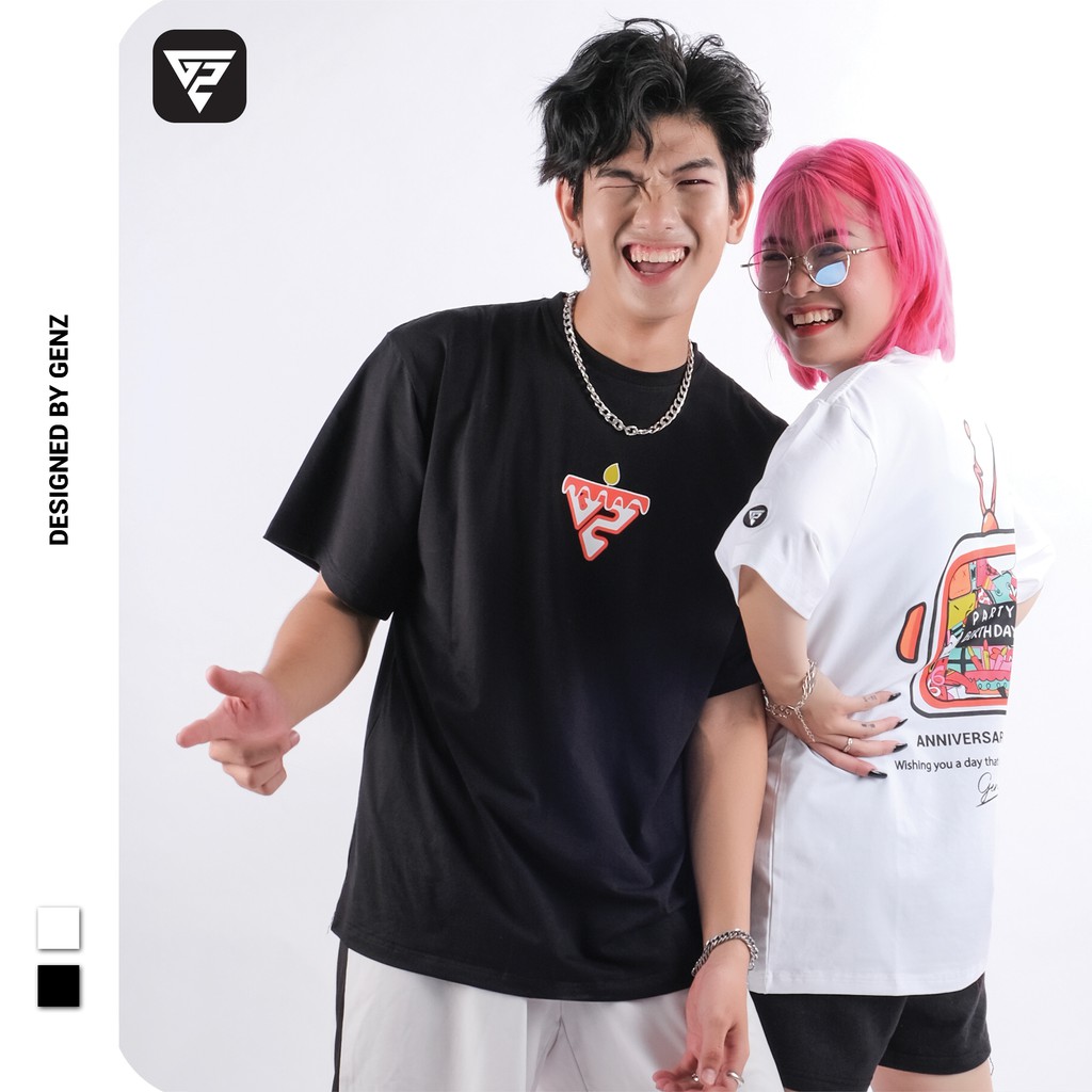 Áo thun tay lỡ GENZ phông unisex nam nữ cotton oversize form rộng TV Party BDay | BigBuy360 - bigbuy360.vn