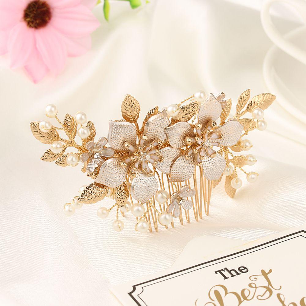 Lược Cài Tóc Đính Đá Xinh Xắn Dành Cho Cô Dâu