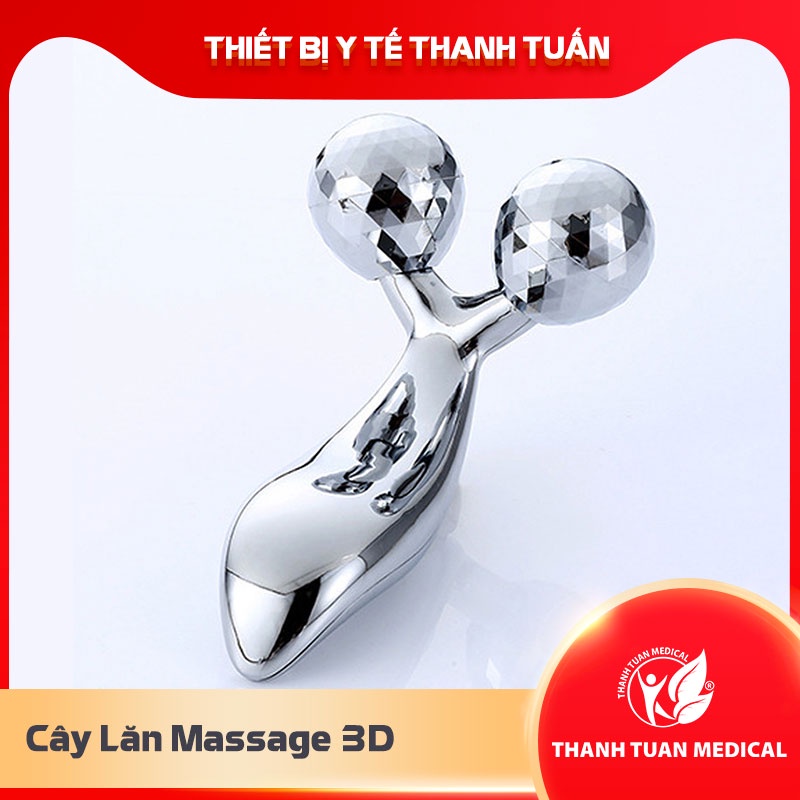 Dụng Cụ Massage Bằng Tay 3D Dùng Cho Mặt Và Cơ Thể - Cây Lăn Massage 3D Hàn Quốc